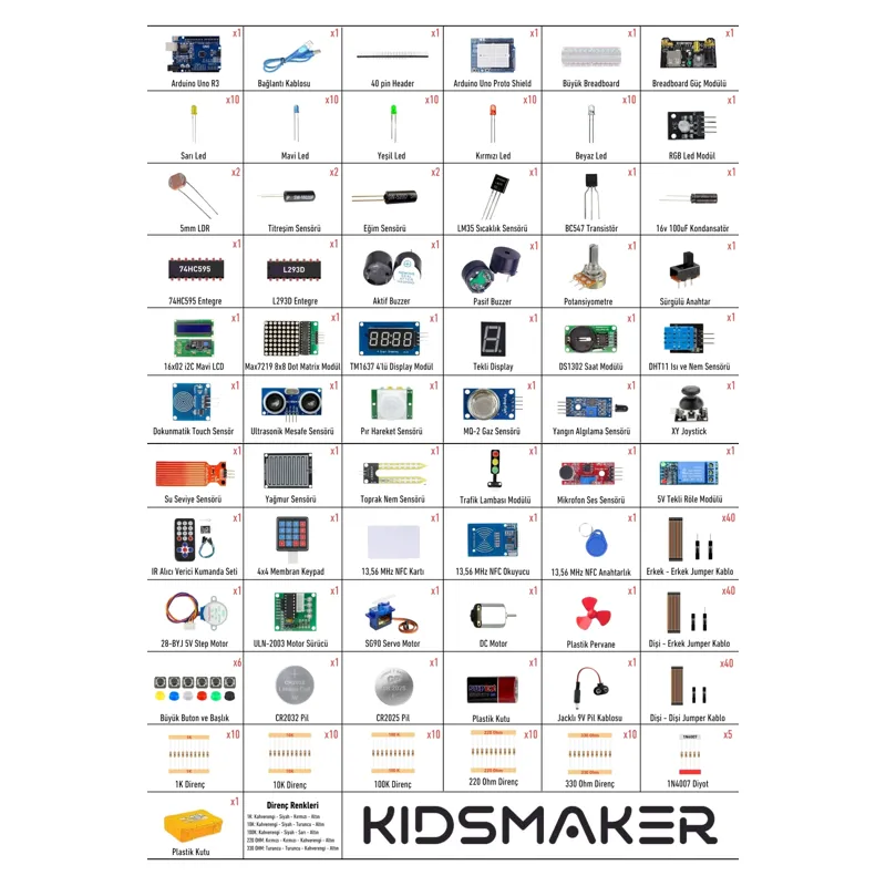 Arduino Set 292 Parça Full Başlangıç Seti (Malzeme Kutulu) — 6