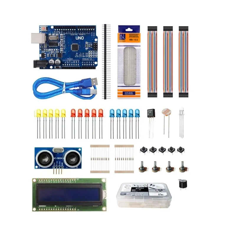 Arduino Uno 124 Parça Süper Başlangıç Seti (Malzeme Kutulu) — 1