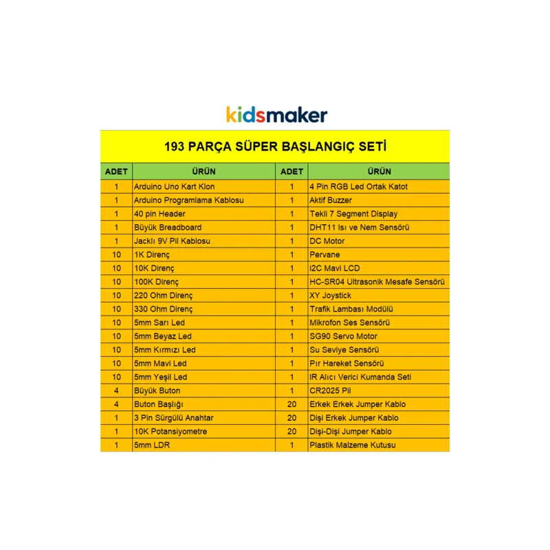 Arduino 193 Parça Süper Başlangıç Seti - Malzeme Kutulu — 5