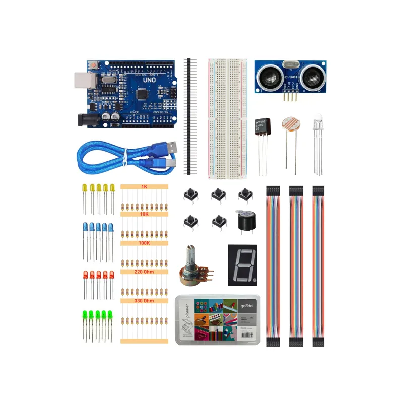 Arduino 147 Parça Ekonomik Başlangıç Seti (Malzeme Kutulu) — 1