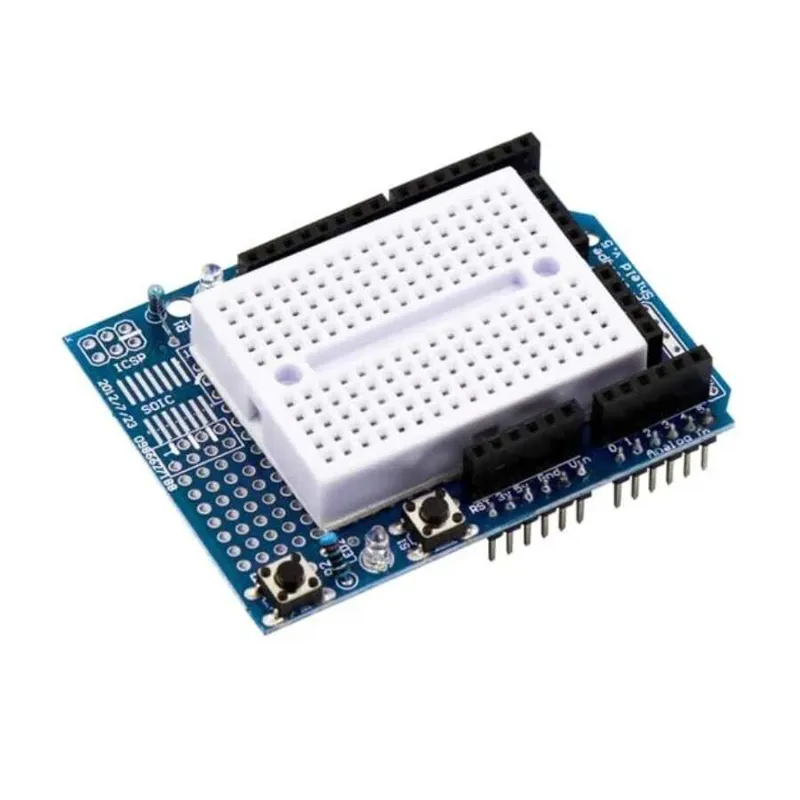 Mini Breadboardlu Arduino UNO R3 Proto Shield Kiti — 1